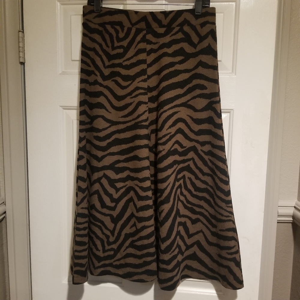 NWT Philosophy Animal Tiger Print Fleece Maxi Skirt Size Medium